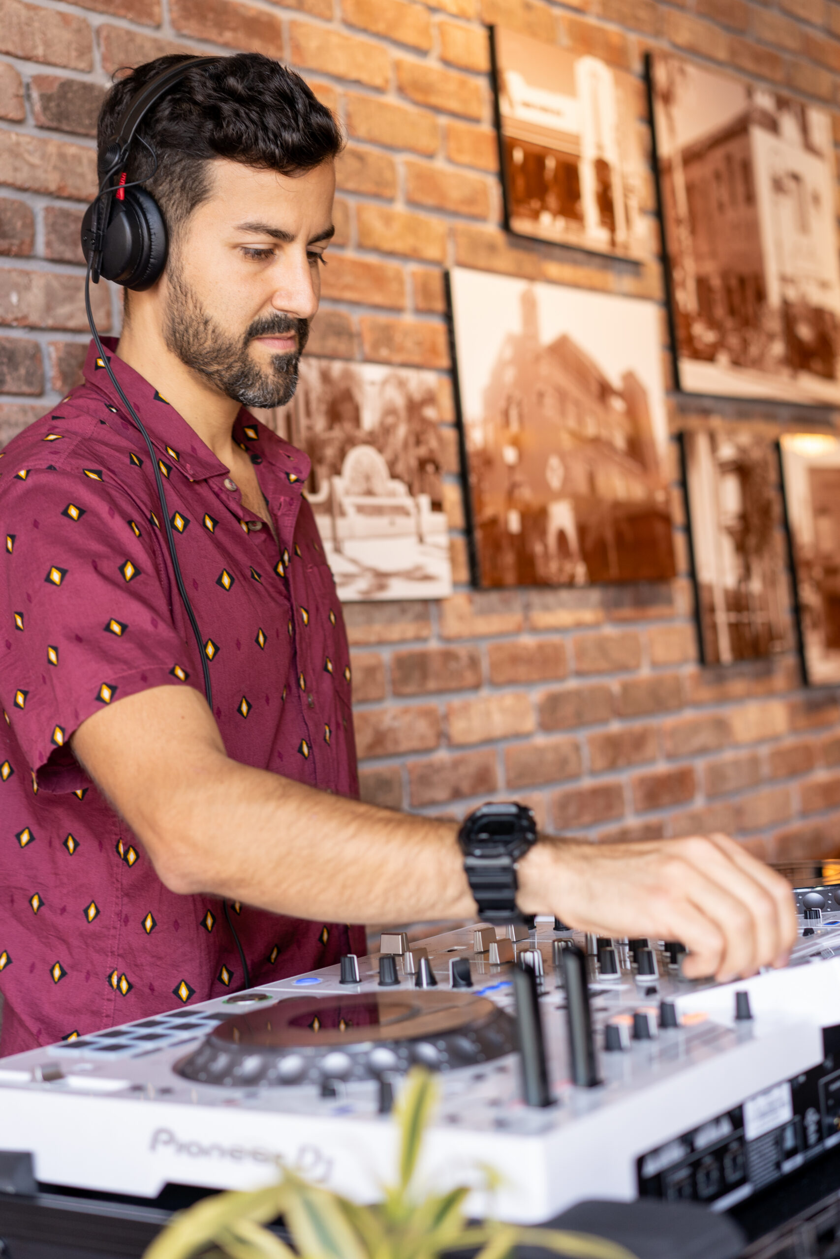DJ at a café venue